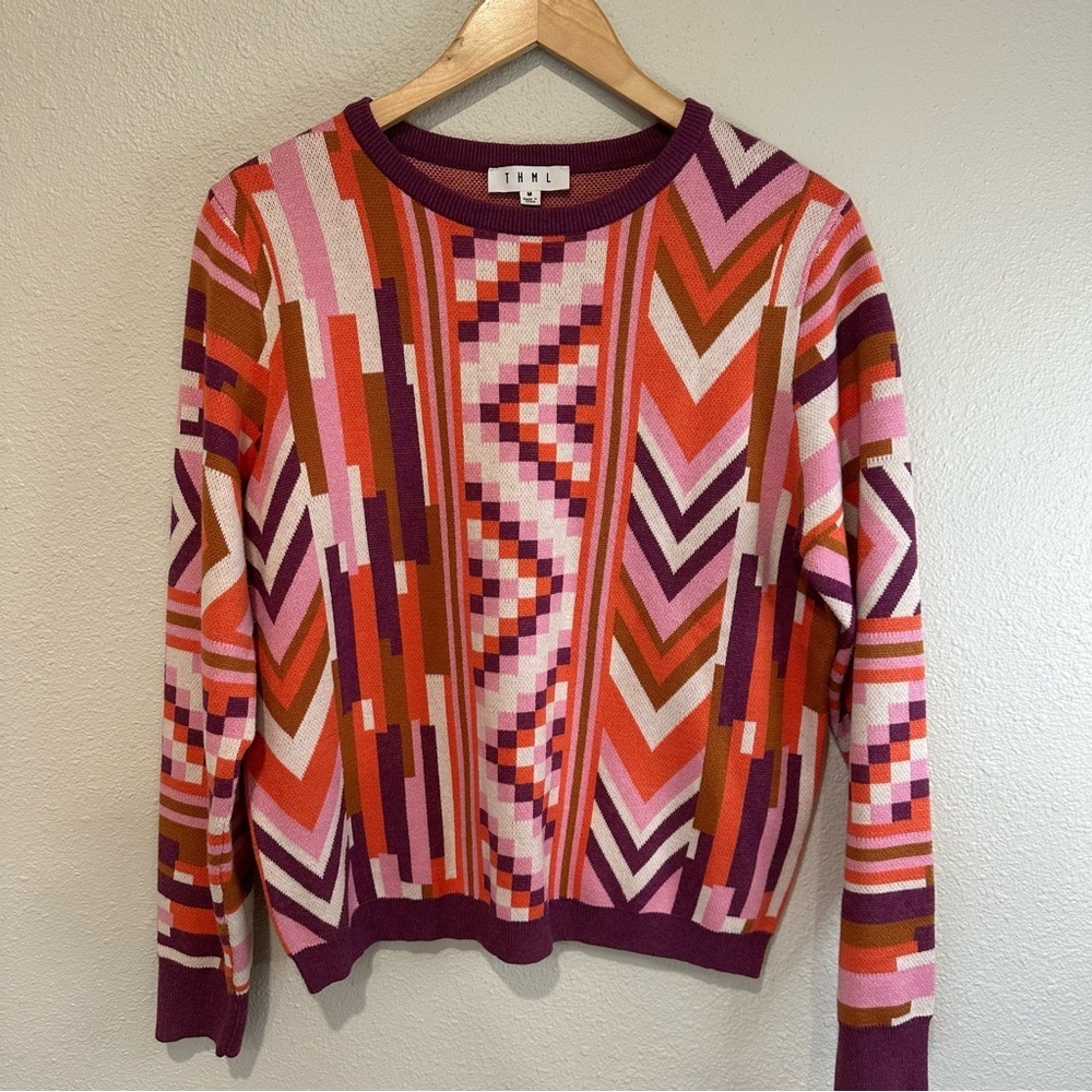 THML Colorful Geometric Sweater